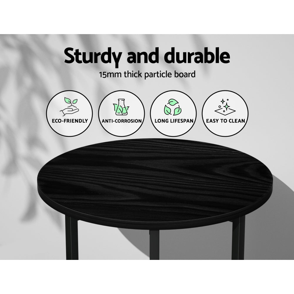 Coffee Table Side Table Round Black Martha - Furniture > Living Room > Coffee Tables - Rivercity House & Home Co. (ABN 18 642 972 209) - Affordable Modern Furniture Australia