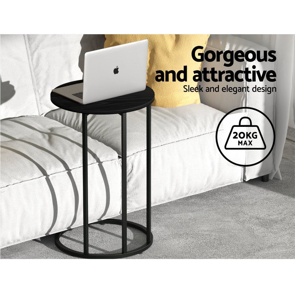 Coffee Table Side Table Round Black Martha - Furniture > Living Room > Coffee Tables - Rivercity House & Home Co. (ABN 18 642 972 209) - Affordable Modern Furniture Australia