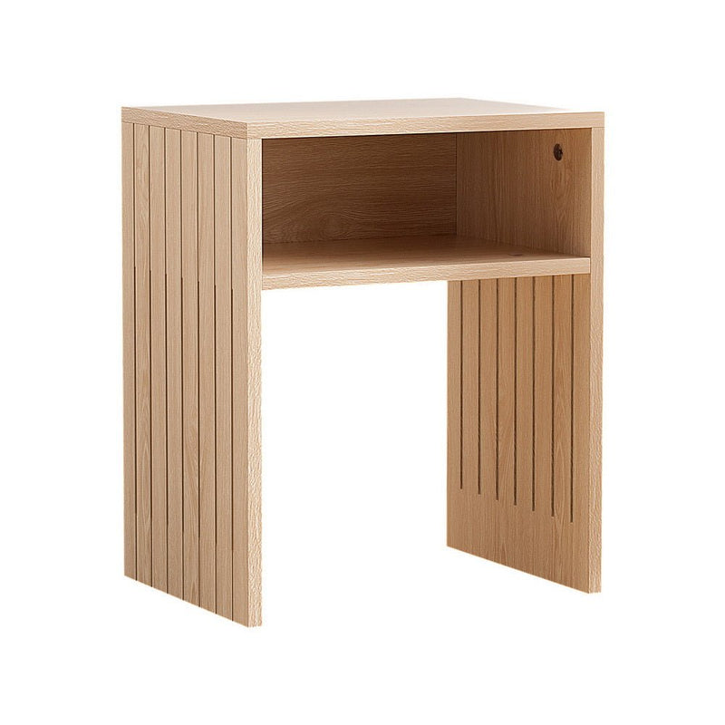 Coffee Table Storage Shelf Fluted Side Pine - Furniture > Living Room > Coffee Tables - Rivercity House & Home Co. (ABN 18 642 972 209) - Affordable Modern Furniture Australia