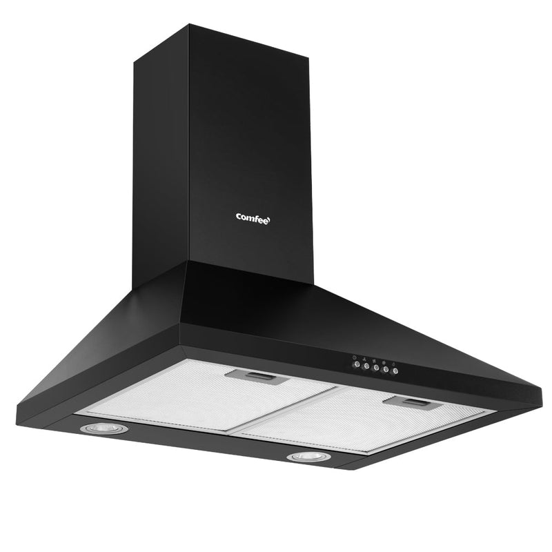 Comfee Rangehood 600mm Range Hood Home Kitchen Wall Mount Canopy 60cm Black - Rivercity House & Home Co. (ABN 18 642 972 209) - Affordable Modern Furniture Australia