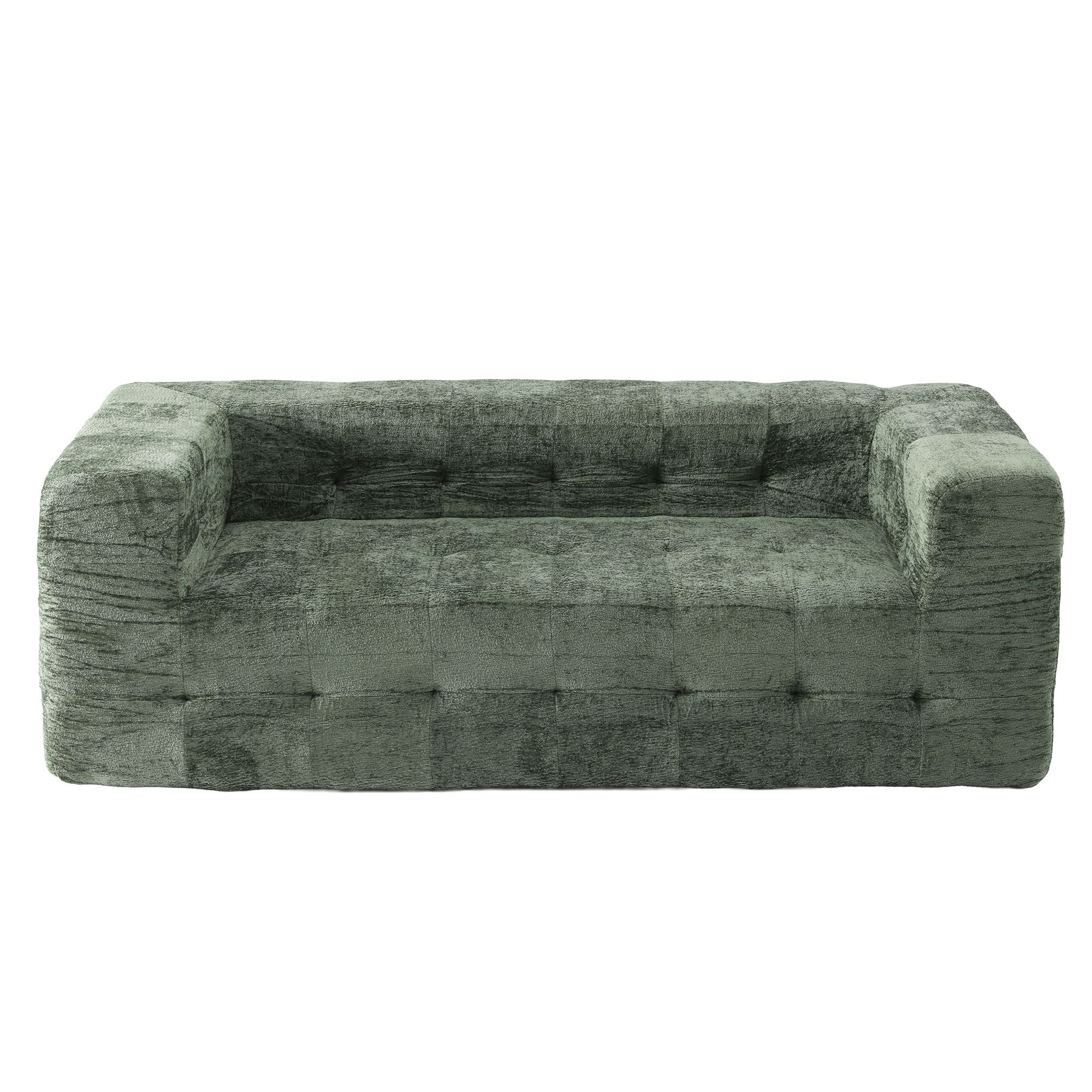 Comfort Boneless Sofa for Living Room Green Luxury Chenille - Furniture > Sofas > Sofas & Sofa Beds - Rivercity House & Home Co. (ABN 18 642 972 209) - Affordable Modern Furniture Australia
