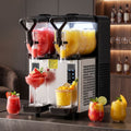Commercial Dual Tank Slushie Machine 2x4L with 5 Drink Modes and Digital Controls