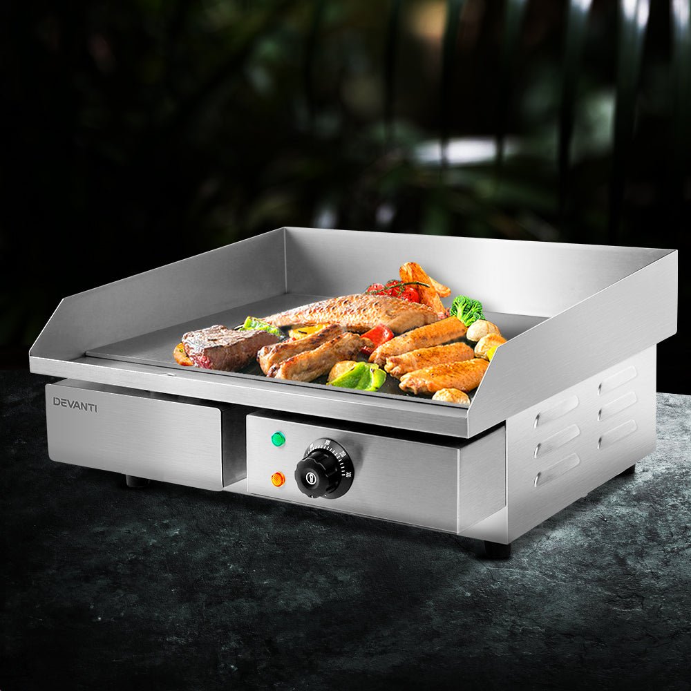 Commercial Electric Griddle 55cm BBQ Grill Plate 3000W - Home & Garden > BBQ > BBQ Tools - Rivercity House & Home Co. (ABN 18 642 972 209) - Affordable Modern Furniture Australia