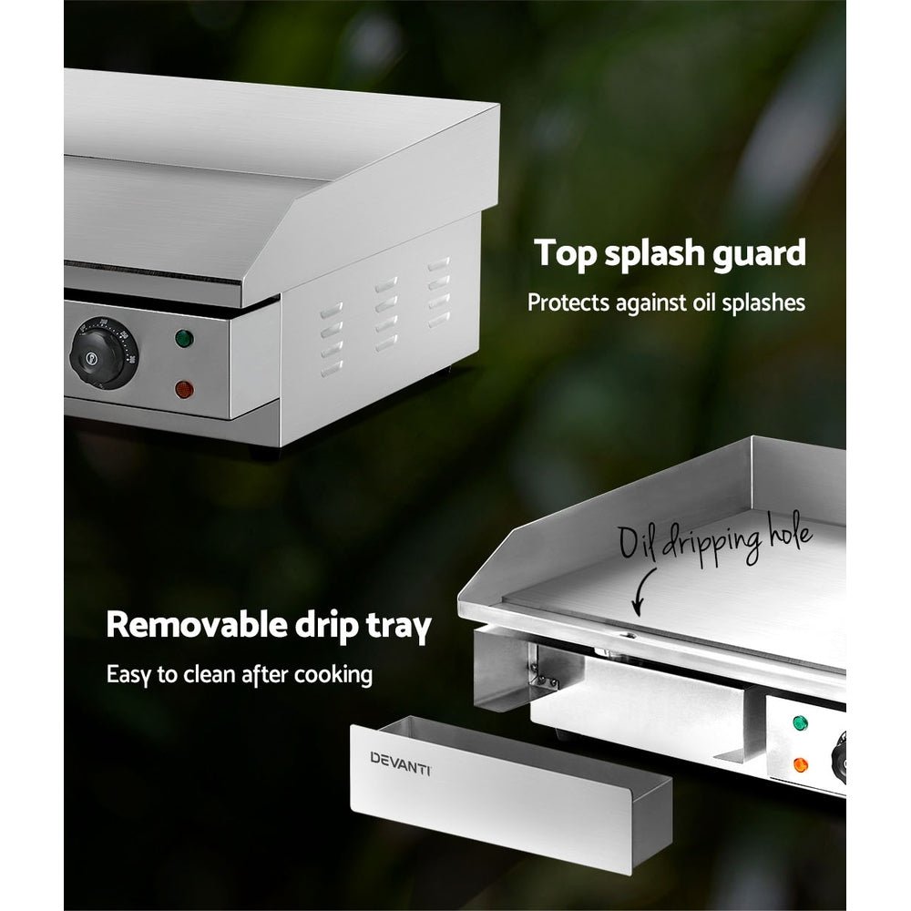 Commercial Electric Griddle 73cm BBQ Grill Plate 4400W - Home & Garden > BBQ > BBQ Tools - Rivercity House & Home Co. (ABN 18 642 972 209) - Affordable Modern Furniture Australia