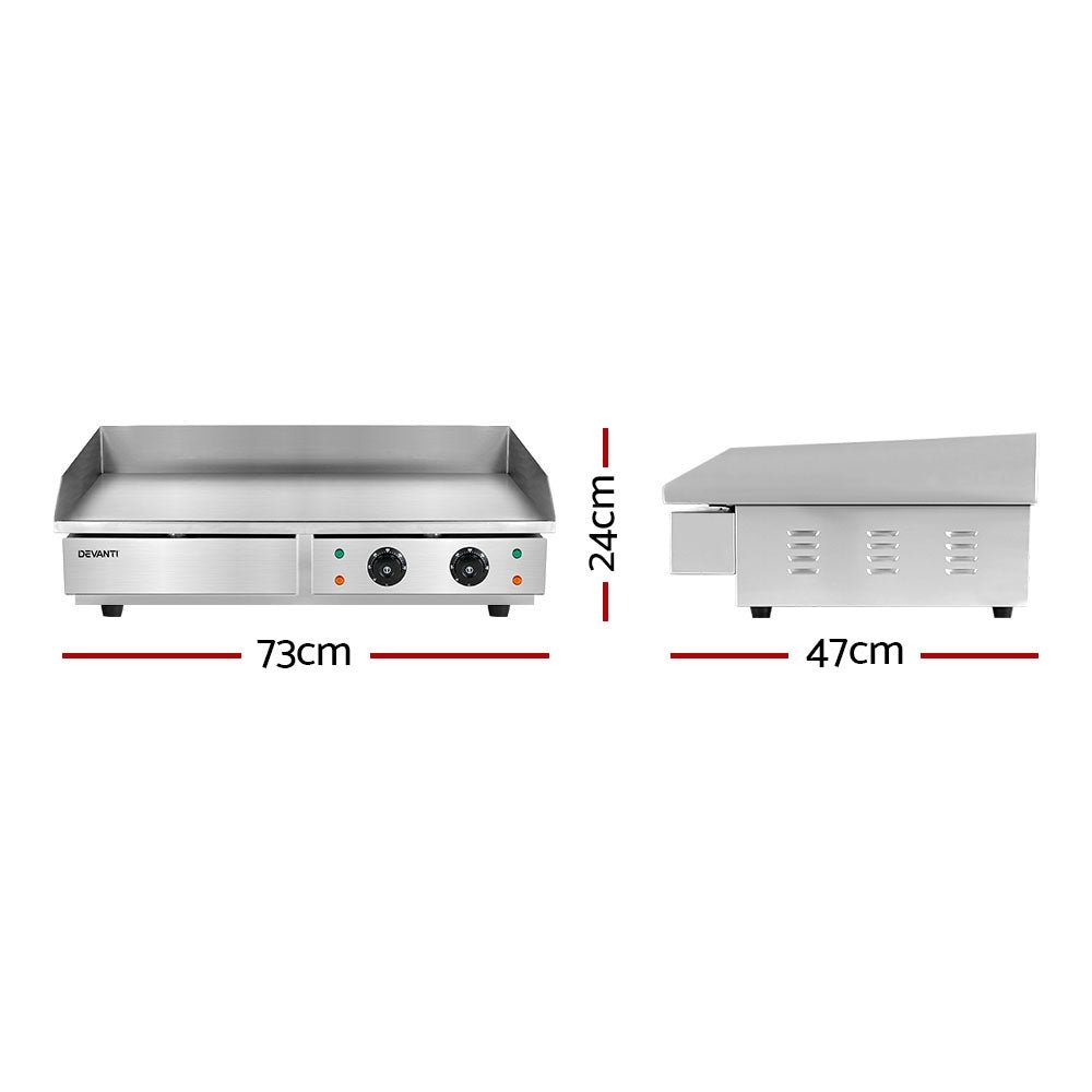Commercial Electric Griddle 73cm BBQ Grill Plate 4400W - Home & Garden > BBQ > BBQ Tools - Rivercity House & Home Co. (ABN 18 642 972 209) - Affordable Modern Furniture Australia