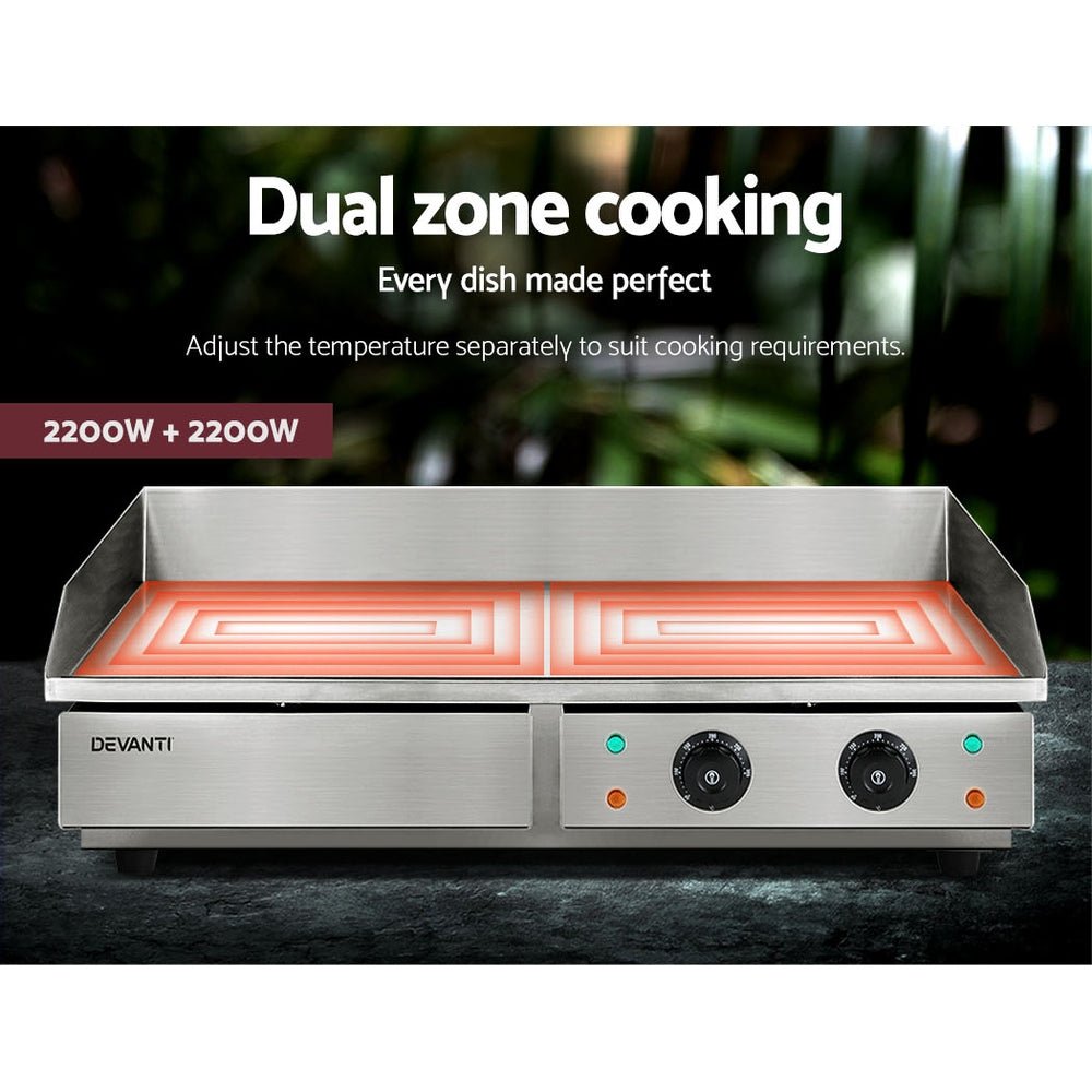 Commercial Electric Griddle 73cm BBQ Grill Plate 4400W - Home & Garden > BBQ > BBQ Tools - Rivercity House & Home Co. (ABN 18 642 972 209) - Affordable Modern Furniture Australia