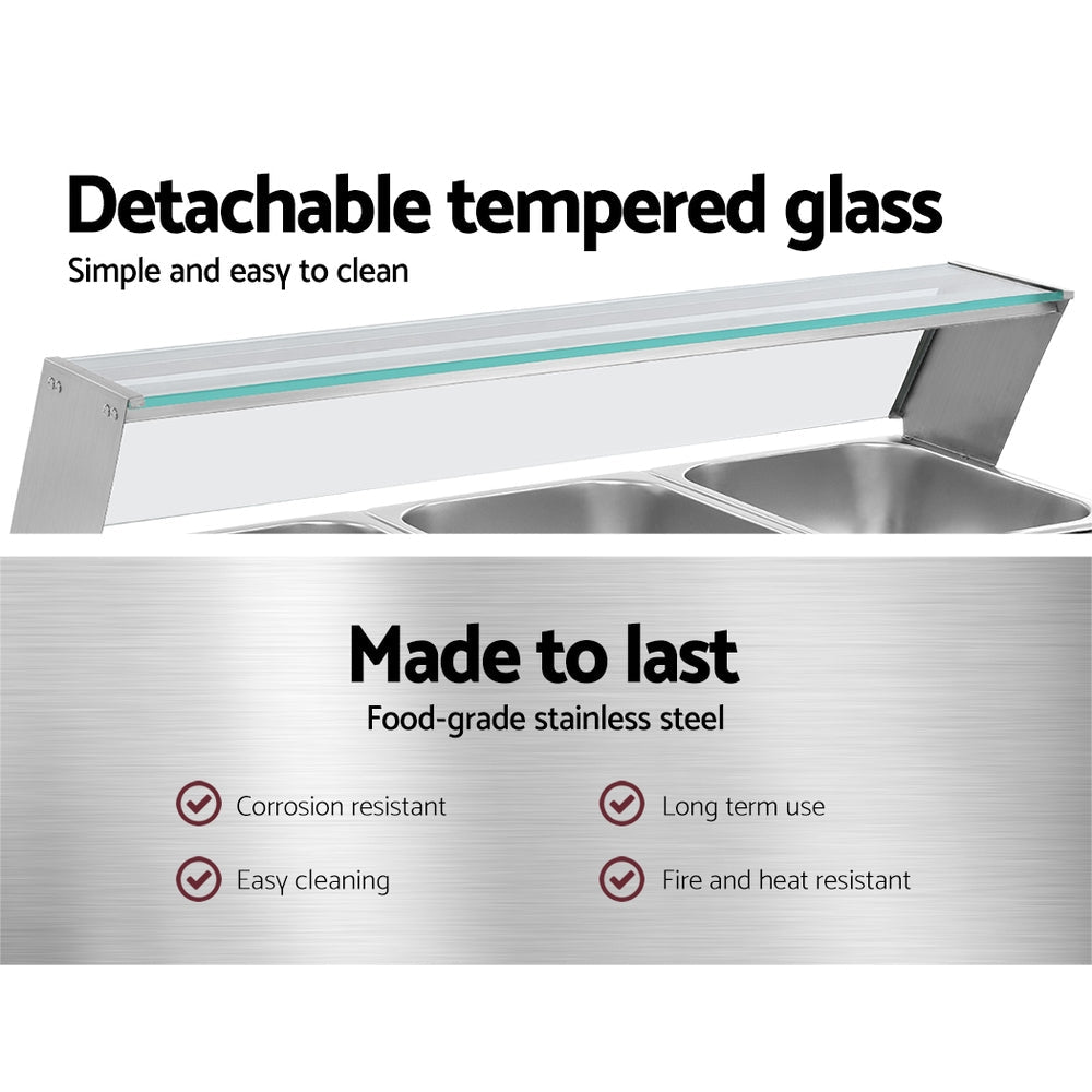 Commercial Food Warmer Bain Marie 3 Electric Buffet Pans - Appliances > Kitchen Appliances > Food Warmers & Chafing Dishes - Rivercity House & Home Co. (ABN 18 642 972 209) - Affordable Modern Furniture Australia