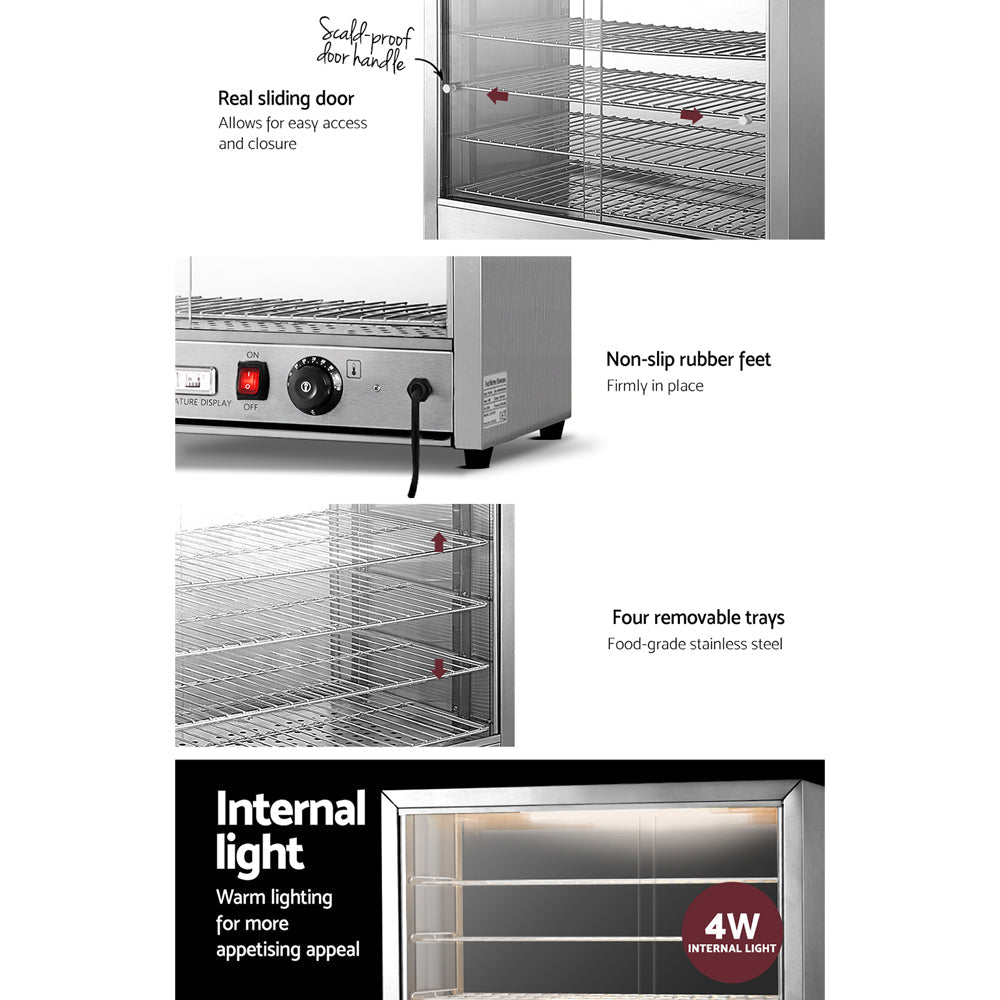 Commercial Food Warmer Hot Display Showcase Cabinet 64cm - Appliances > Kitchen Appliances > Food Warmers & Chafing Dishes - Rivercity House & Home Co. (ABN 18 642 972 209) - Affordable Modern Furniture Australia