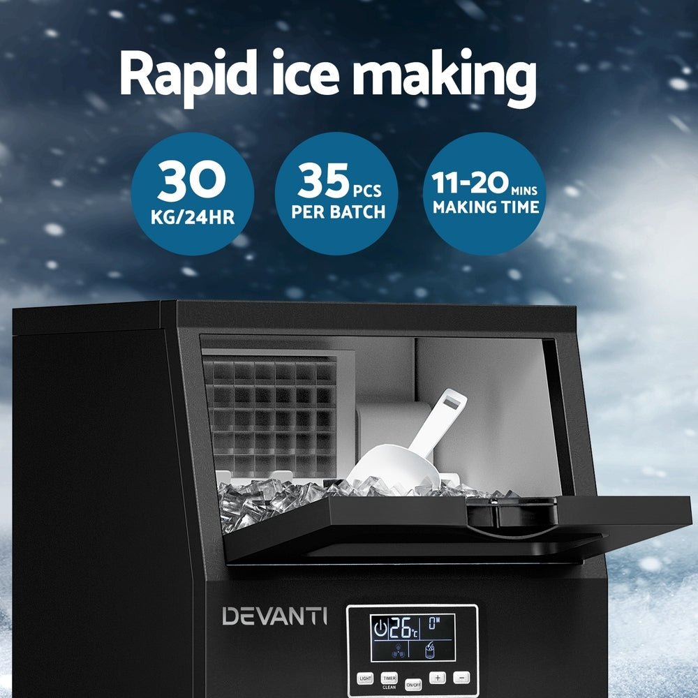 Commercial Ice Maker Cube Machine 30kg - Appliances > Kitchen Appliances - Rivercity House & Home Co. (ABN 18 642 972 209) - Affordable Modern Furniture Australia