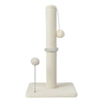 Compact Cat Scratching Post with Toy - Beige