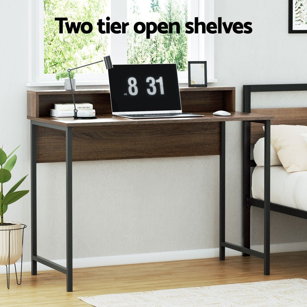 Compact Computer Desk with Shelf - Rivercity House & Home Co. (ABN 18 642 972 209) - Affordable Modern Furniture Australia