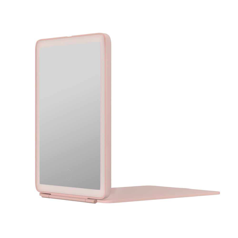 Compact Makeup Mirror w/ LED Light Portable Foldable Travel Beauty Pink - Health & Beauty > Makeup Mirrors - Rivercity House & Home Co. (ABN 18 642 972 209) - Affordable Modern Furniture Australia