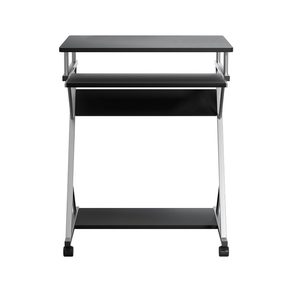 Compact Portable Desk with Slide Out Keyboard Tray (Black) - Rivercity House & Home Co. (ABN 18 642 972 209) - Affordable Modern Furniture Australia