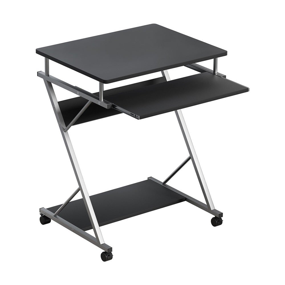 Compact Portable Desk with Slide Out Keyboard Tray (Black) - Rivercity House & Home Co. (ABN 18 642 972 209) - Affordable Modern Furniture Australia