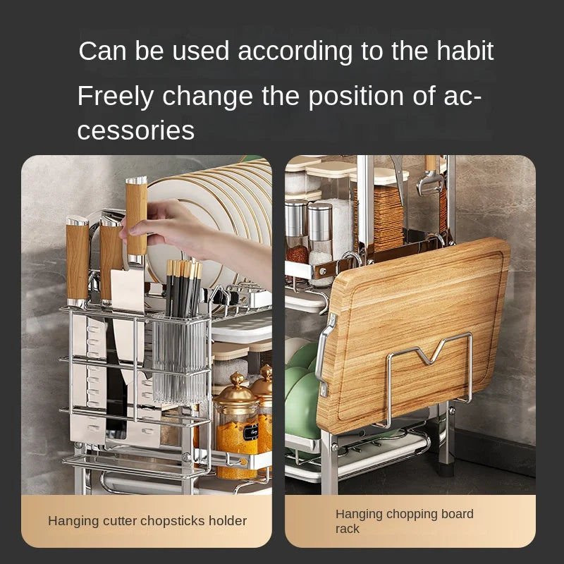 Compact Rust-Proof Metal Dish Drying Rack Set - Occasions > Disposable Tableware > Disposable Cutlery - Rivercity House & Home Co. (ABN 18 642 972 209) - Affordable Modern Furniture Australia