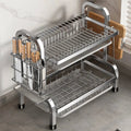 Compact Rust-Proof Metal Dish Drying Rack Set