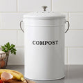 Compost Bin Kitchen Compost Caddy Food Waste Bin Bench White