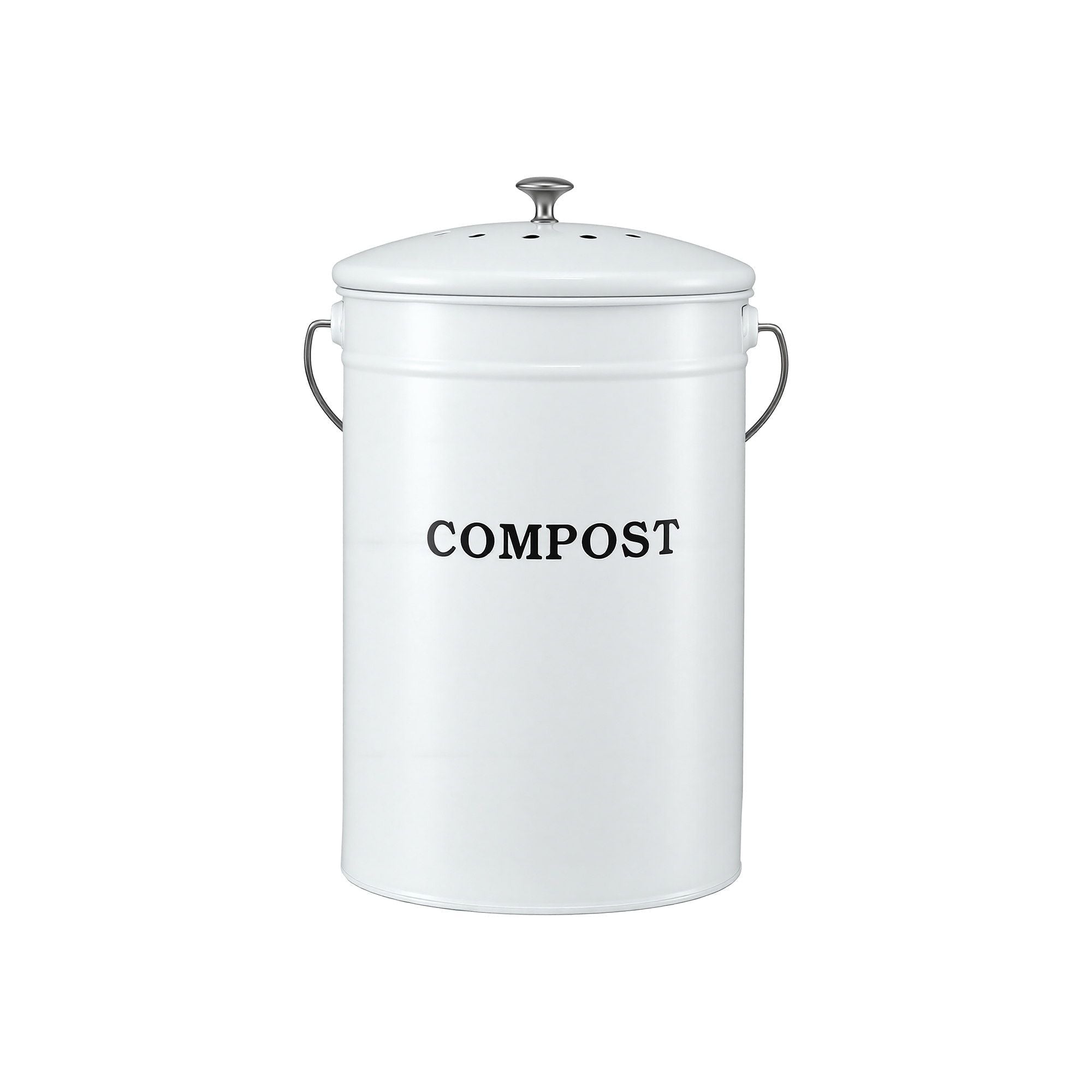 Compost Bin Kitchen Compost Caddy Food Waste Bin Bench White - Home & Garden > Garden Tools > Gardening Accessories - Rivercity House & Home Co. (ABN 18 642 972 209) - Affordable Modern Furniture Australia