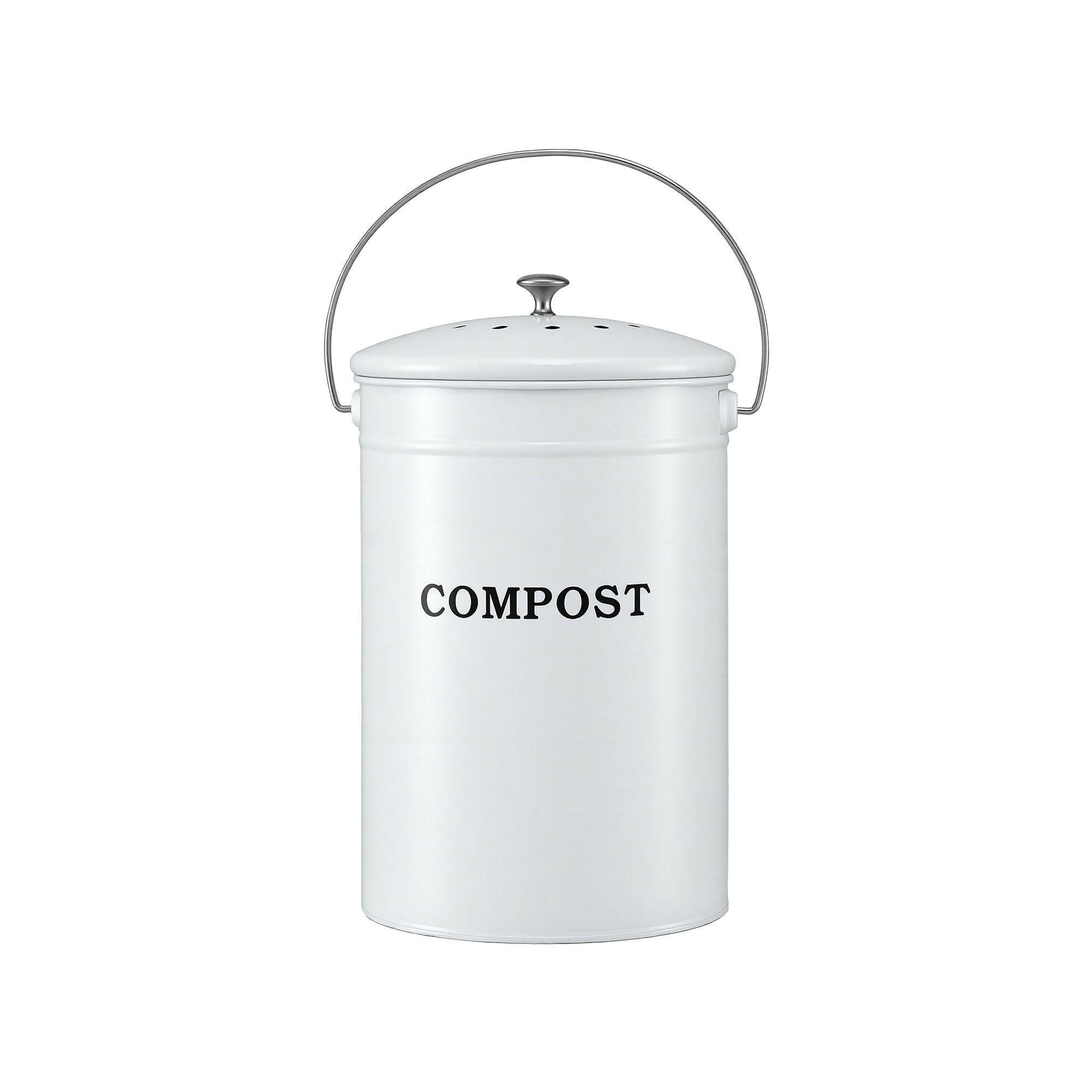 Compost Bin Kitchen Compost Caddy Food Waste Bin Bench White - Home & Garden > Garden Tools > Gardening Accessories - Rivercity House & Home Co. (ABN 18 642 972 209) - Affordable Modern Furniture Australia