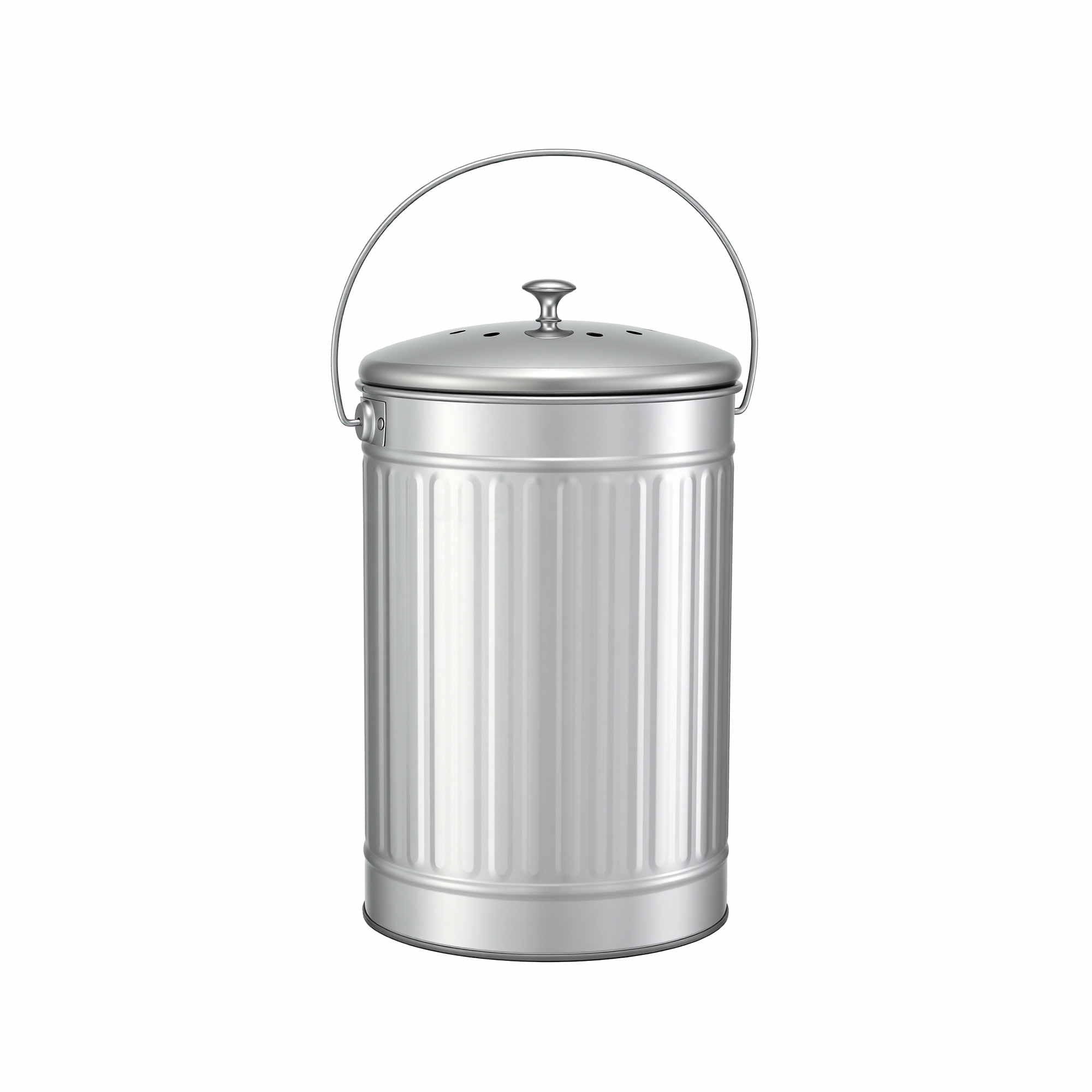 Compost Bin Kitchen Countertop Food Waste Caddy 6L Silver - Home & Garden > Garden Tools > Gardening Accessories - Rivercity House & Home Co. (ABN 18 642 972 209) - Affordable Modern Furniture Australia