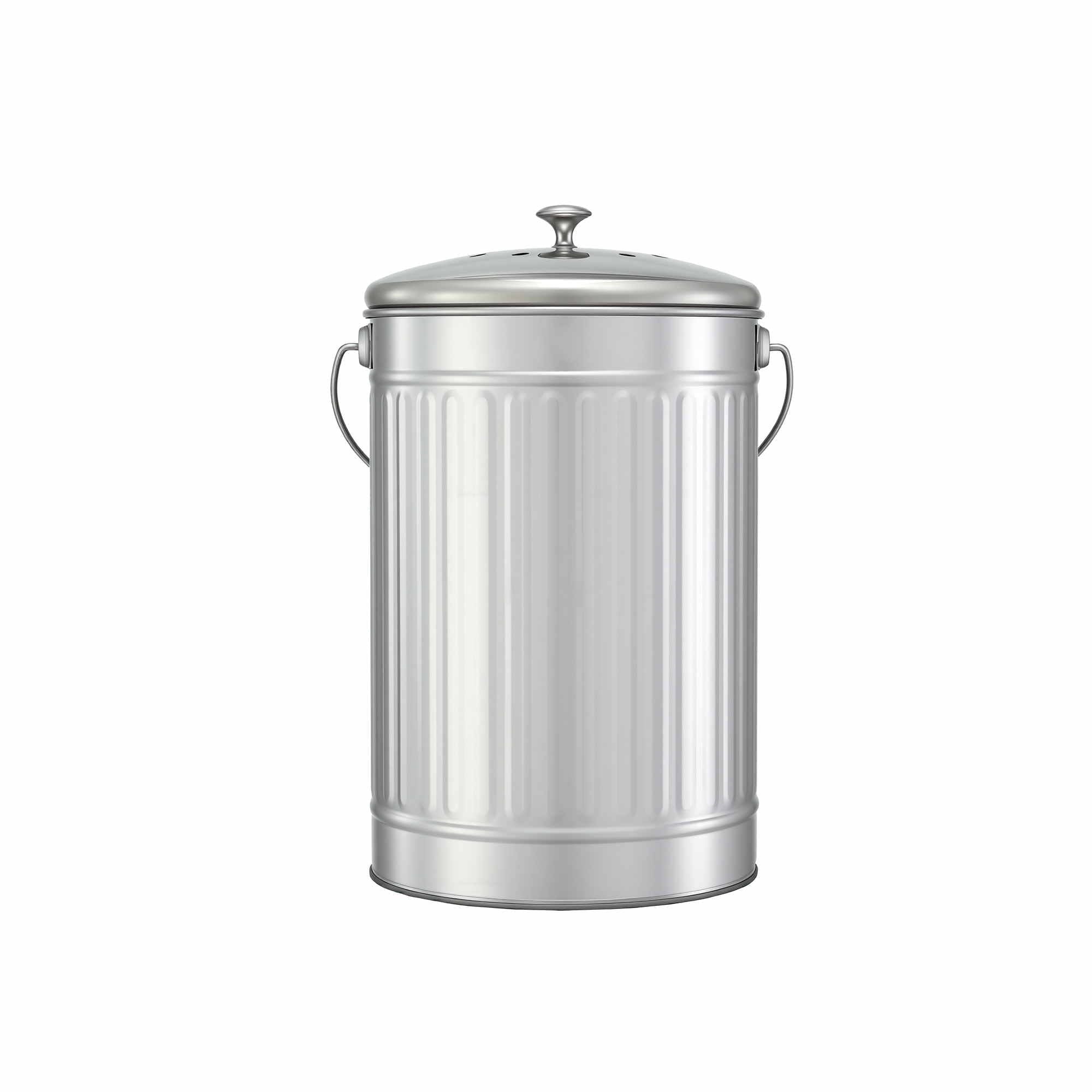 Compost Bin Kitchen Countertop Food Waste Caddy 6L Silver - Home & Garden > Garden Tools > Gardening Accessories - Rivercity House & Home Co. (ABN 18 642 972 209) - Affordable Modern Furniture Australia