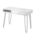 Computer Desk Workstation 100cm with Drawer Cabinet - White