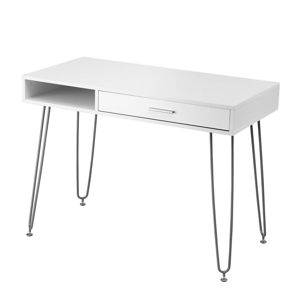 Computer Desk Drawer Cabinet Home Office Desks Workstation 100cm White - Furniture > Office > Desks - Rivercity House & Home Co. (ABN 18 642 972 209) - Affordable Modern Furniture Australia
