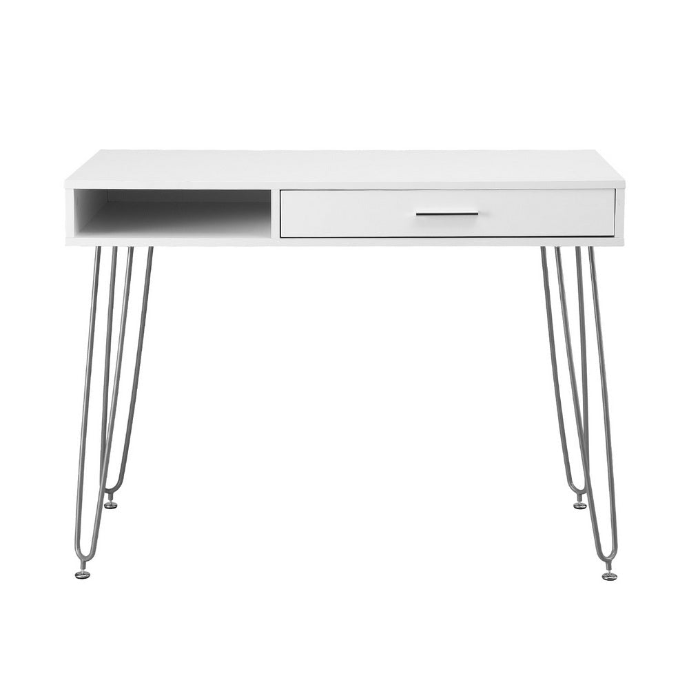 Computer Desk Drawer Cabinet Home Office Desks Workstation 100cm White - Furniture > Office > Desks - Rivercity House & Home Co. (ABN 18 642 972 209) - Affordable Modern Furniture Australia
