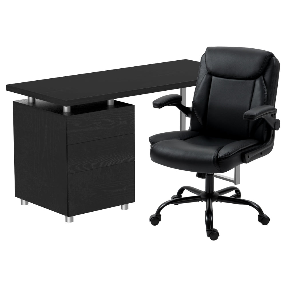Computer Desk Executive Office Chairs Sets Black - Furniture > Office > Office & Desk Chairs - Rivercity House & Home Co. (ABN 18 642 972 209) - Affordable Modern Furniture Australia