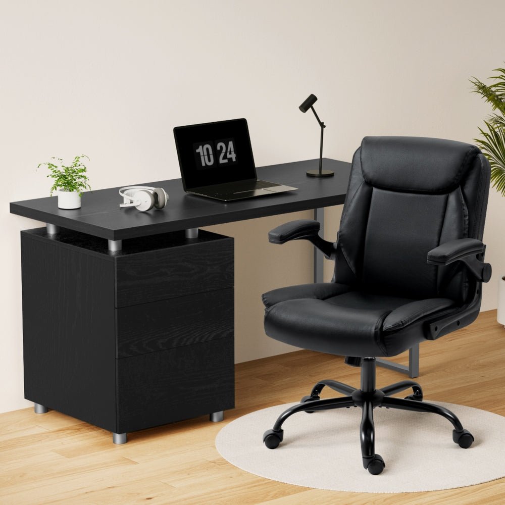 Computer Desk Executive Office Chairs Sets Black - Furniture > Office > Office & Desk Chairs - Rivercity House & Home Co. (ABN 18 642 972 209) - Affordable Modern Furniture Australia