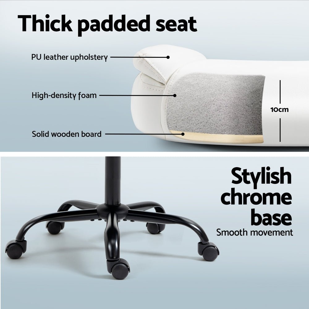 Computer Desk Executive Office Chairs Sets White - Furniture > Office > Office & Desk Chairs - Rivercity House & Home Co. (ABN 18 642 972 209) - Affordable Modern Furniture Australia