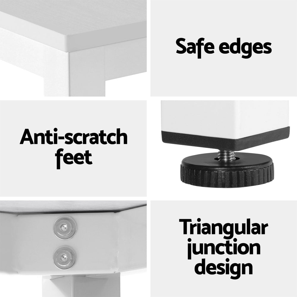 Computer Desk Home Office Study Table White 120CM - Furniture > Office - Rivercity House & Home Co. (ABN 18 642 972 209) - Affordable Modern Furniture Australia