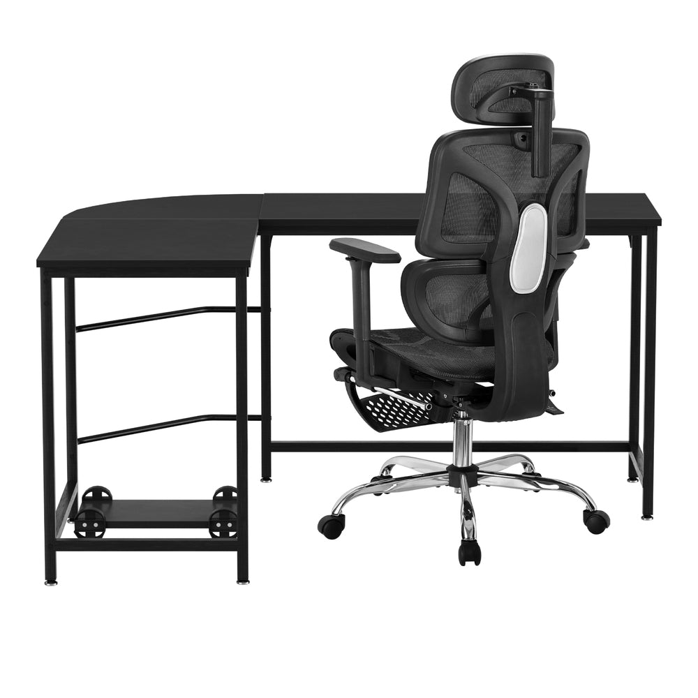 Computer Desk L - Shape Study Desks Ergonomic Office Chair Mesh Chairs - Furniture > Office > Desks - Rivercity House & Home Co. (ABN 18 642 972 209) - Affordable Modern Furniture Australia