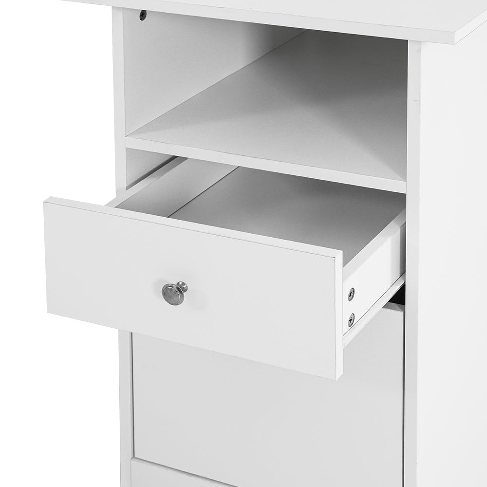 Computer Desk Shelf Cabinet L - Shape White 150CM - Furniture > Office > Desks - Rivercity House & Home Co. (ABN 18 642 972 209) - Affordable Modern Furniture Australia