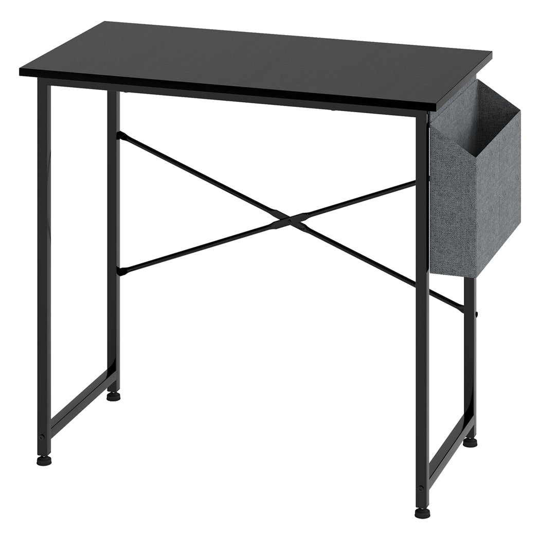 Computer Desk Study Table with Storage Bag 80cm - Black - Rivercity House & Home Co. (ABN 18 642 972 209) - Affordable Modern Furniture Australia