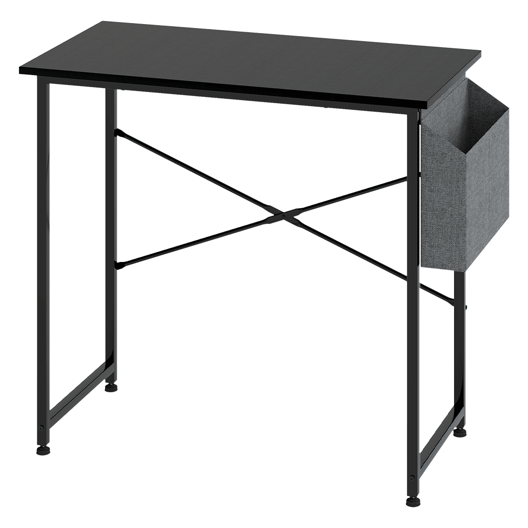 Computer Desk Study Table with Storage Bag 80cm - Black - Rivercity House & Home Co. (ABN 18 642 972 209) - Affordable Modern Furniture Australia