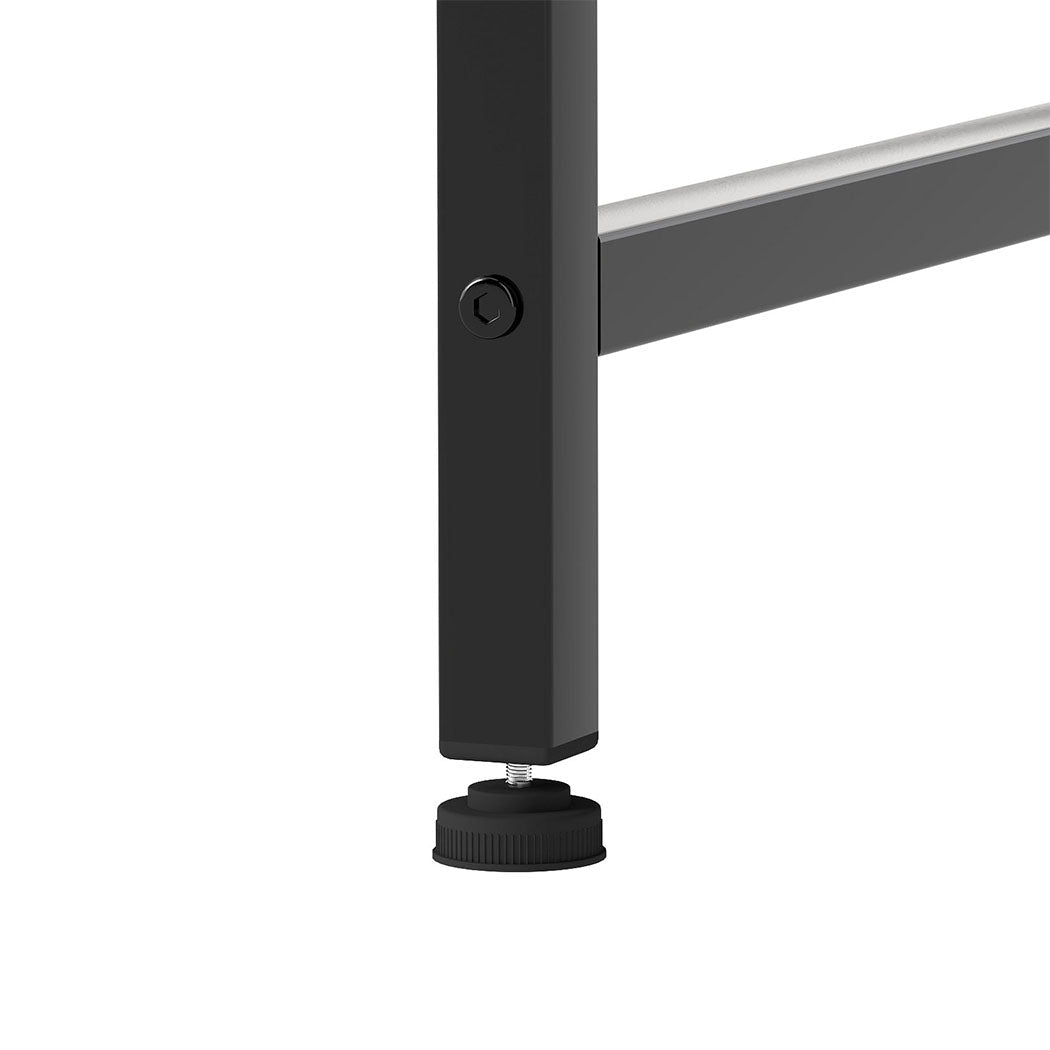 Computer Desk with 4 - Tier Storage Shelf 160cm Corner Table - Dark Brown - Rivercity House & Home Co. (ABN 18 642 972 209) - Affordable Modern Furniture Australia