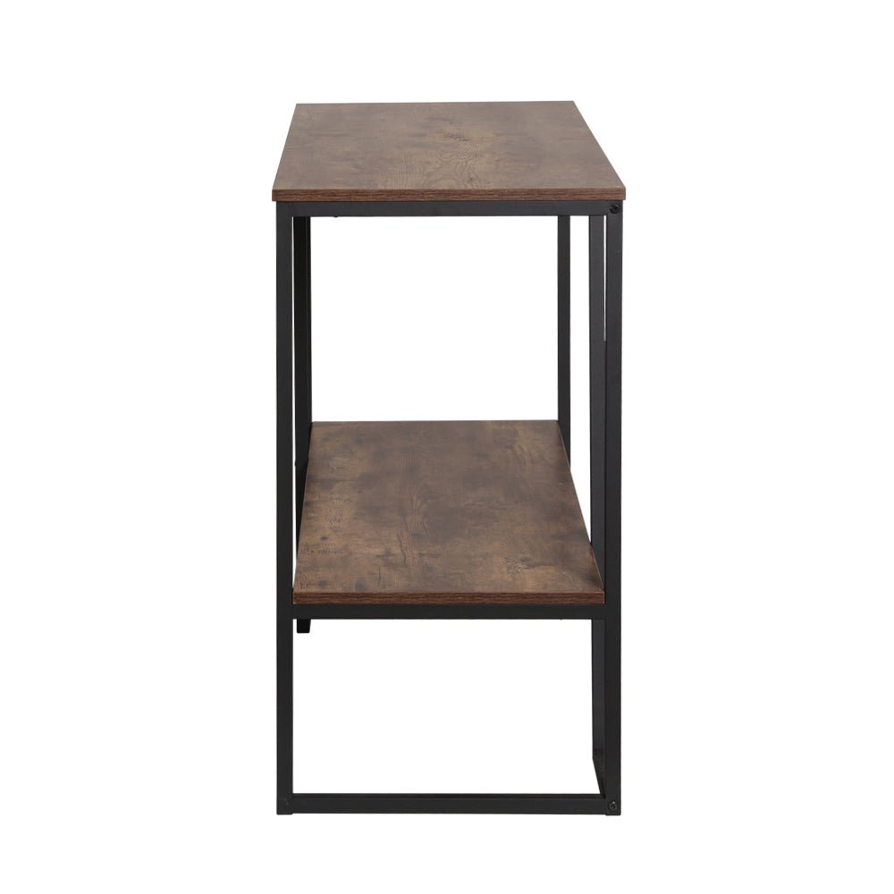 Console Table 106CM 2 - tier Walnut Cora - Home & Garden > DIY > Table Tops & Bases - Rivercity House & Home Co. (ABN 18 642 972 209) - Affordable Modern Furniture Australia