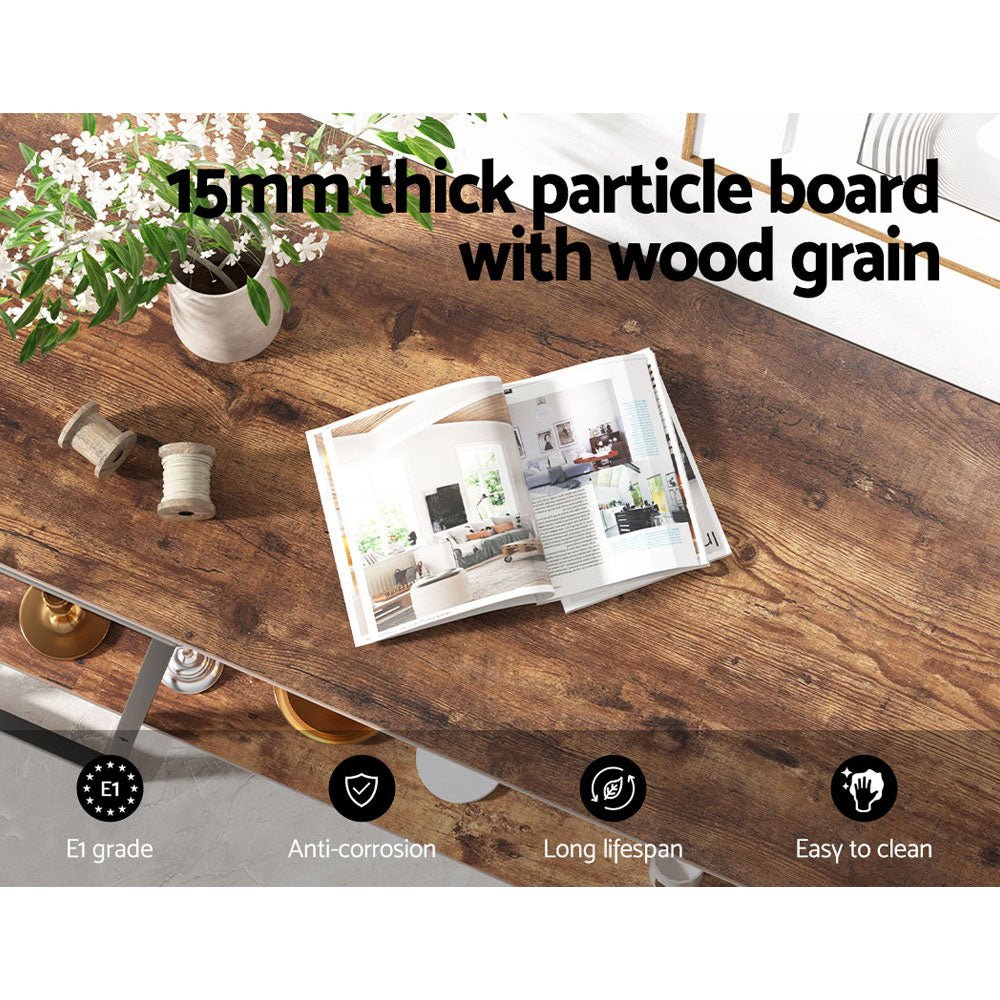 Console Table 106CM 2 - tier Walnut Cora - Home & Garden > DIY > Table Tops & Bases - Rivercity House & Home Co. (ABN 18 642 972 209) - Affordable Modern Furniture Australia