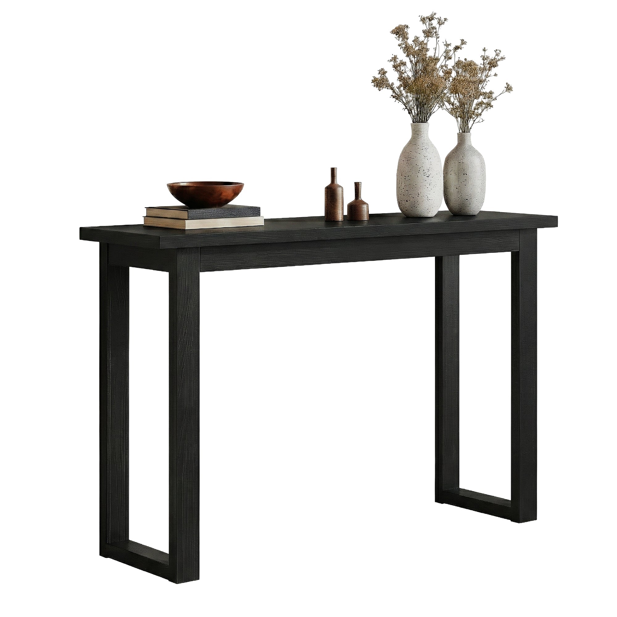 Console Table 110CM Black - Furniture > Living Room > Side Tables - Rivercity House & Home Co. (ABN 18 642 972 209) - Affordable Modern Furniture Australia