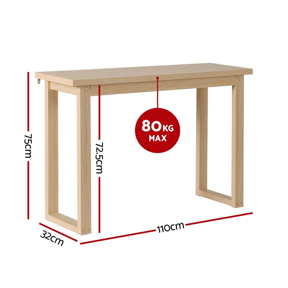 Console Table 110CM Pine - Furniture > Living Room > Side Tables - Rivercity House & Home Co. (ABN 18 642 972 209) - Affordable Modern Furniture Australia