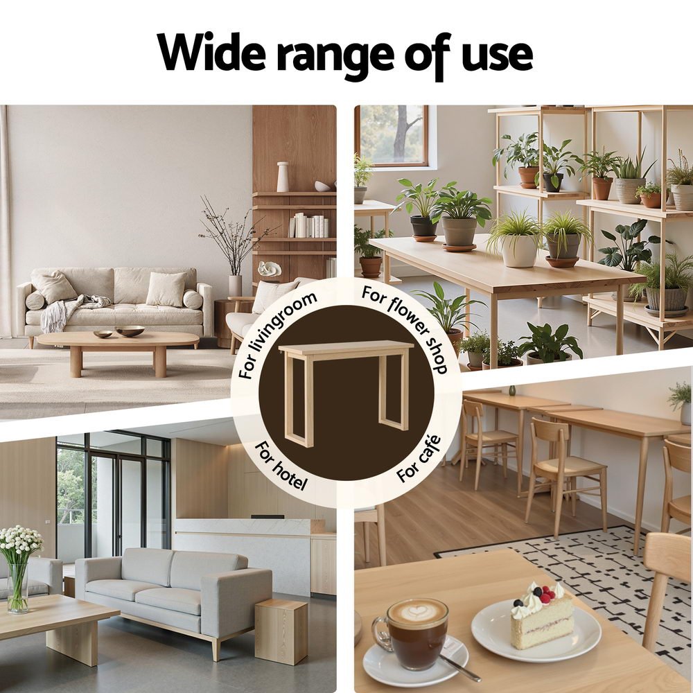 Console Table 110CM Pine - Furniture > Living Room > Side Tables - Rivercity House & Home Co. (ABN 18 642 972 209) - Affordable Modern Furniture Australia