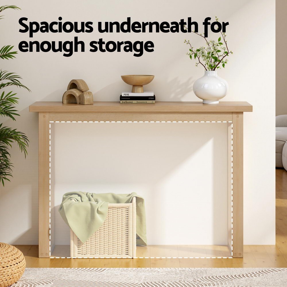 Console Table 110CM Pine - Furniture > Living Room > Side Tables - Rivercity House & Home Co. (ABN 18 642 972 209) - Affordable Modern Furniture Australia