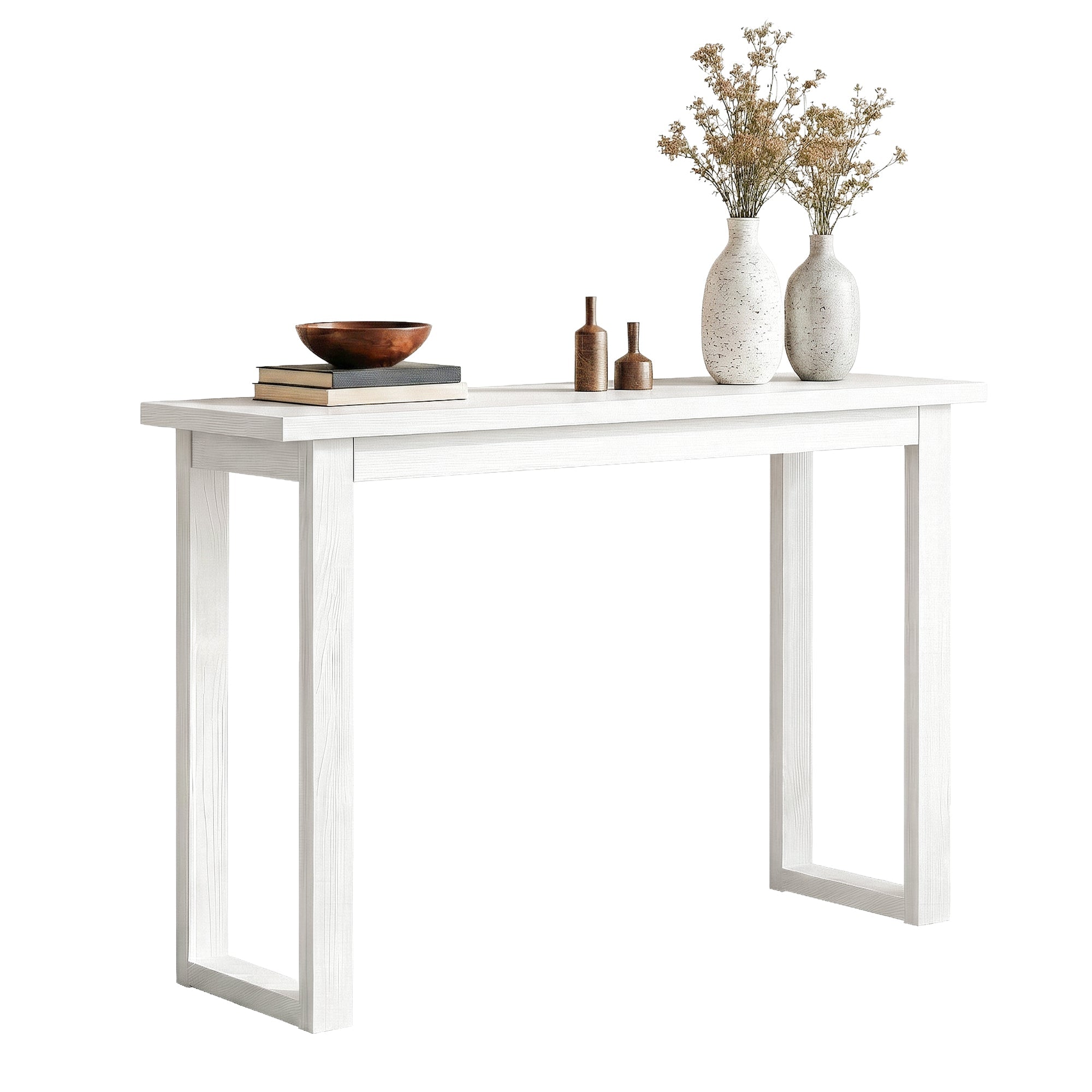 Console Table 110CM White - Furniture > Living Room > Side Tables - Rivercity House & Home Co. (ABN 18 642 972 209) - Affordable Modern Furniture Australia