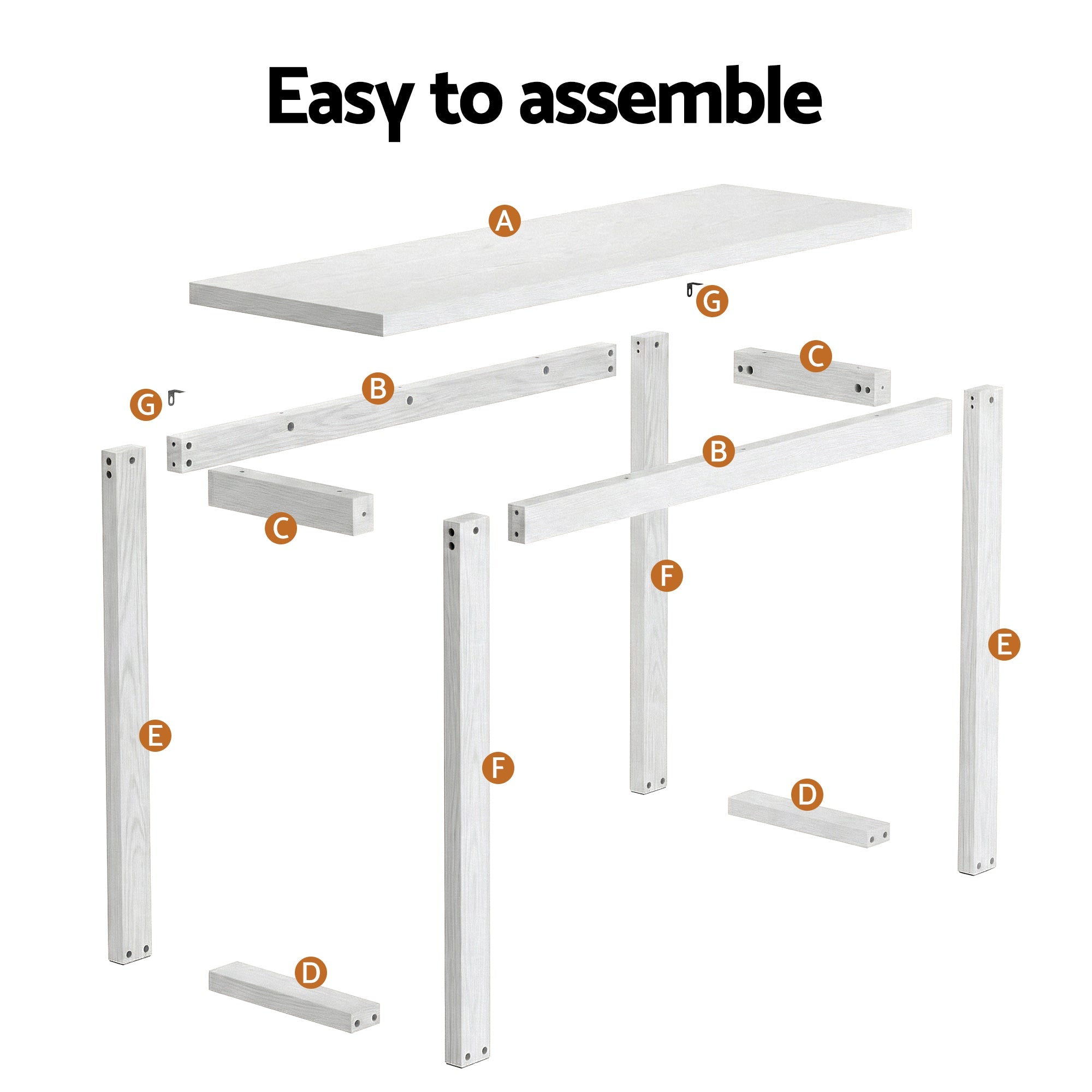 Console Table 110CM White - Furniture > Living Room > Side Tables - Rivercity House & Home Co. (ABN 18 642 972 209) - Affordable Modern Furniture Australia