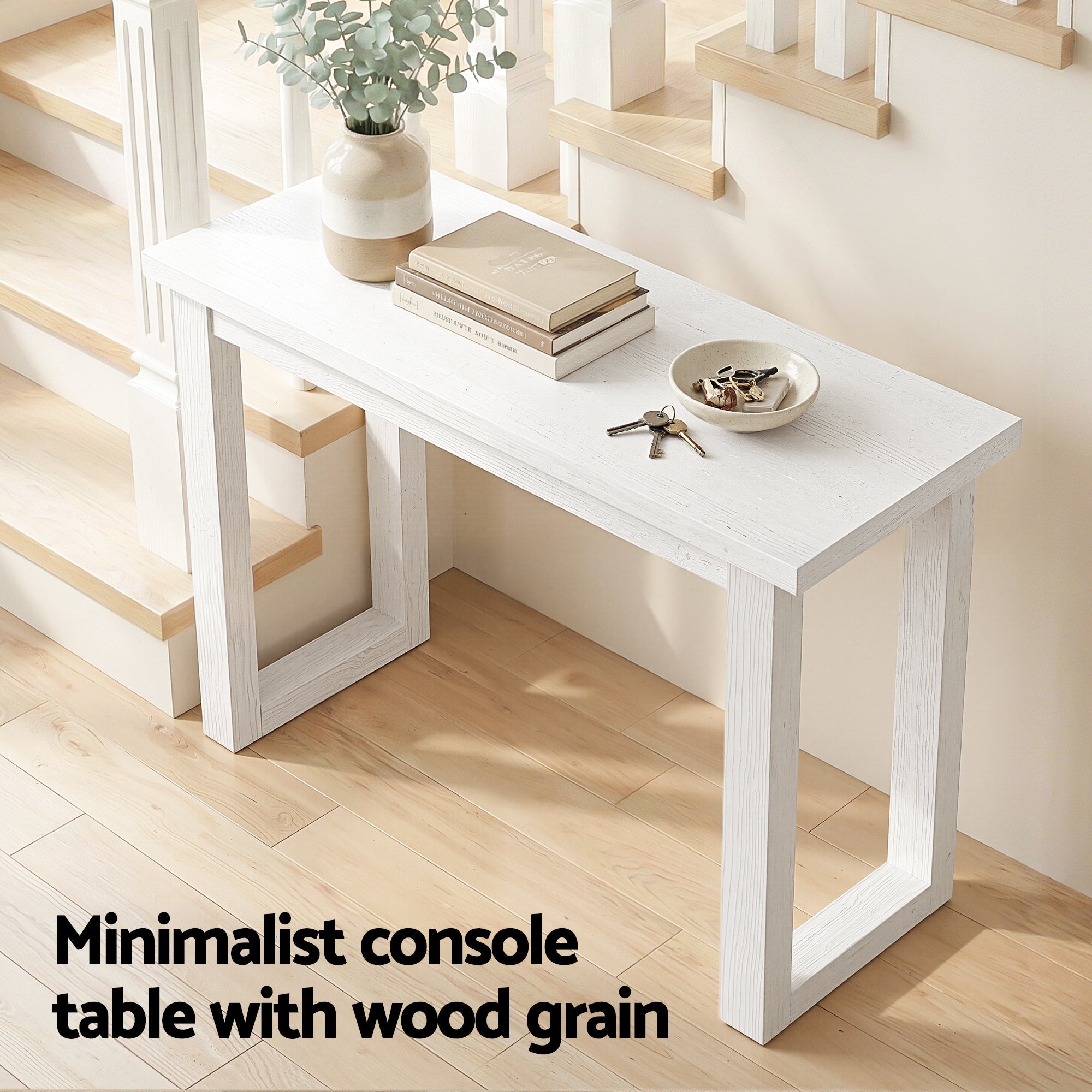 Console Table 110CM White - Furniture > Living Room > Side Tables - Rivercity House & Home Co. (ABN 18 642 972 209) - Affordable Modern Furniture Australia