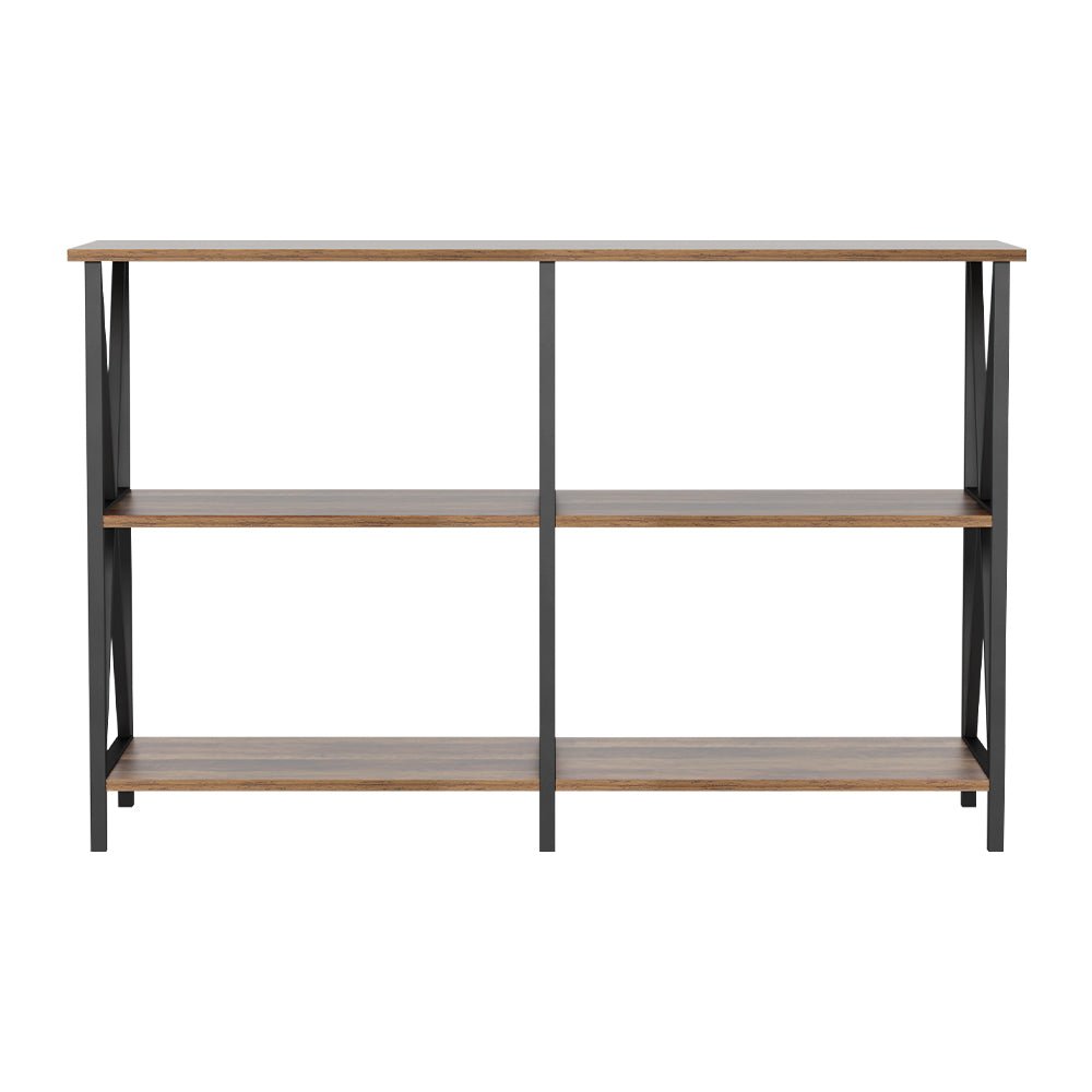 Console Table 120CM 3 - tier Walnut Xiah - Home & Garden > DIY > Table Tops & Bases - Rivercity House & Home Co. (ABN 18 642 972 209) - Affordable Modern Furniture Australia