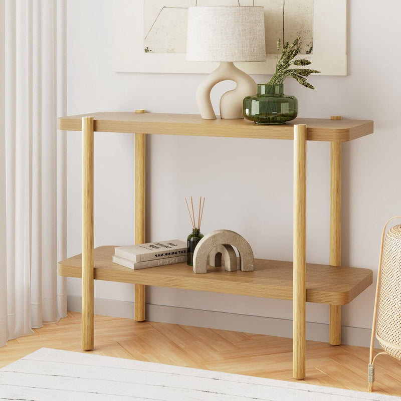 Console Table 92CM 2-tier Pine Sera - Furniture > Living Room - Rivercity House & Home Co. (ABN 18 642 972 209) - Affordable Modern Furniture Australia