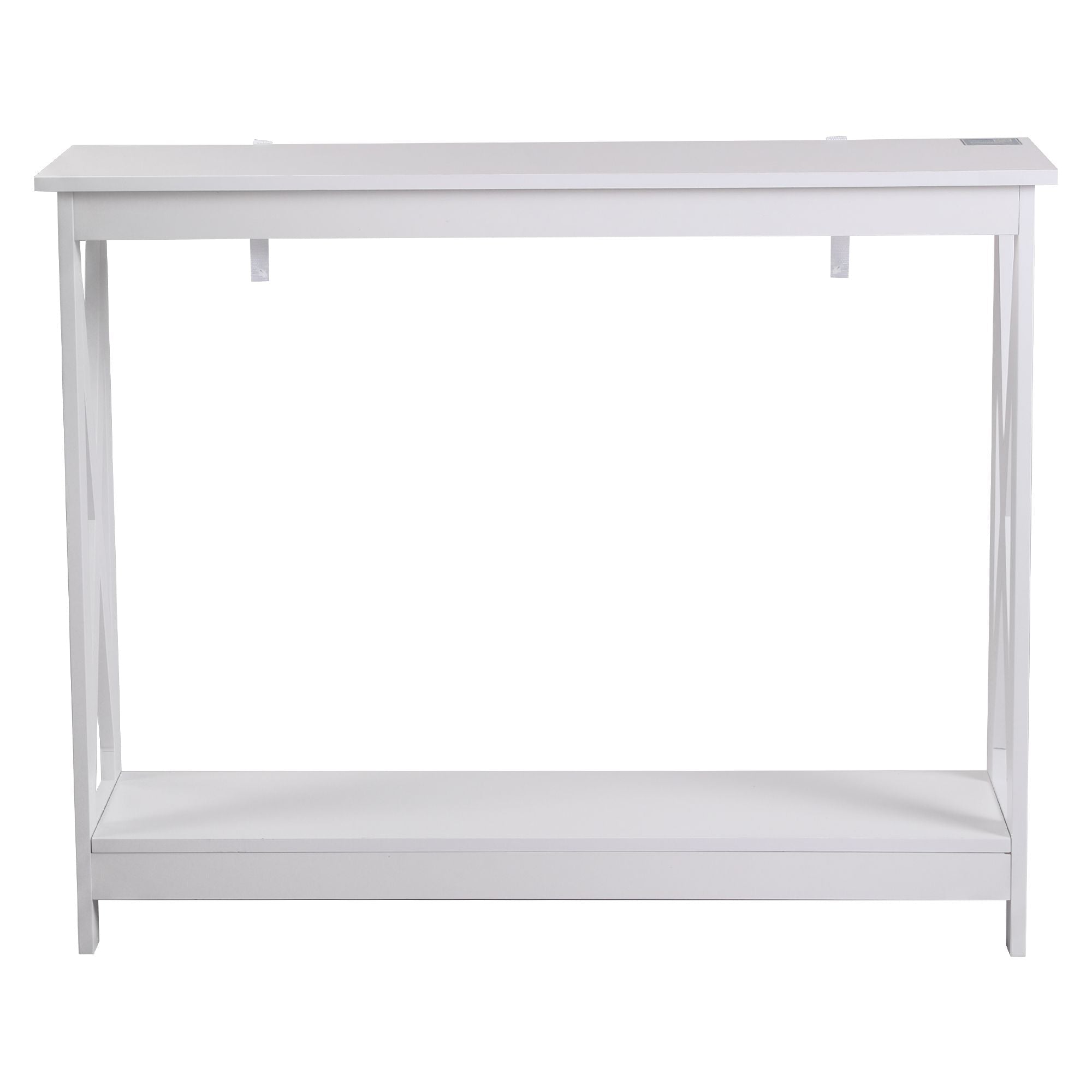 Console Table Entryway Hallway Display 2-Tier Narrow Sofa Table 100CM White - Furniture > Living Room > Side Tables - Rivercity House & Home Co. (ABN 18 642 972 209) - Affordable Modern Furniture Australia