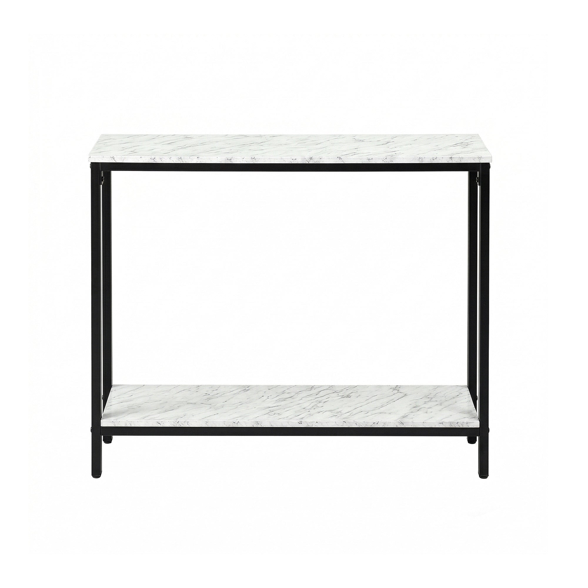 Console Table Entryway Hallway Display Desk Marble Effect White - Furniture > Living Room > Side Tables - Rivercity House & Home Co. (ABN 18 642 972 209) - Affordable Modern Furniture Australia